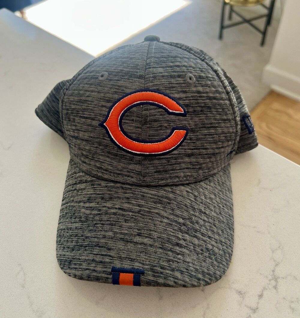 Authentic NFL New Era Chicago Bears Heather Graphite 39Thirty Flex Hat Cap